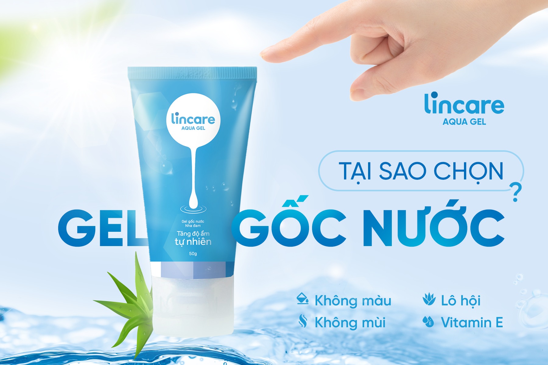 Gel bôi trơn đa năng gốc nước Lincare Aqua Gel (50ml)